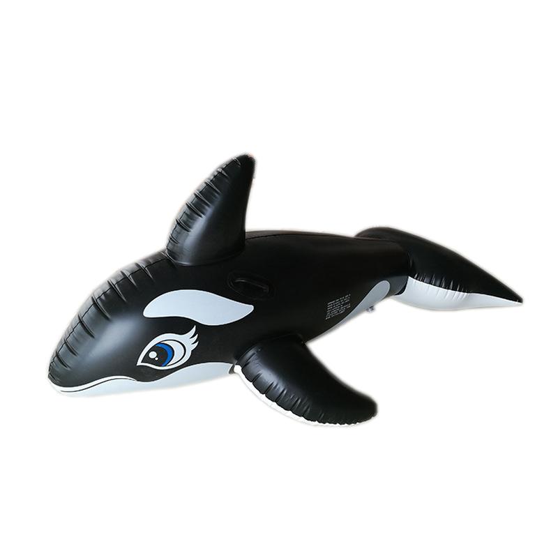 超大游泳圈充气坐骑大鲨鱼水上玩具成人大人海豚黑鲸鱼冲浪网红