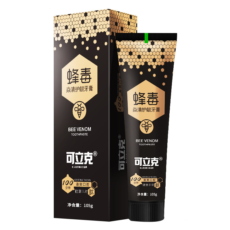 【拍三付一】可立克蜂毒牙膏男女家庭口气清新清洁口腔护龈105g