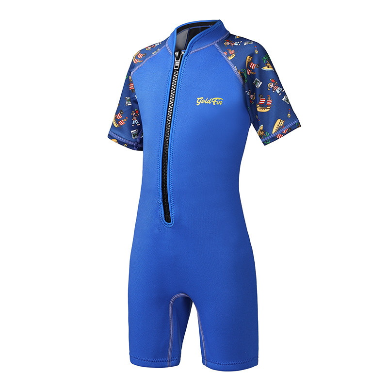 儿童保暖泳装衣防寒潜水服游泳衣防晒水母衣冲浪长袖长裤连体宝宝