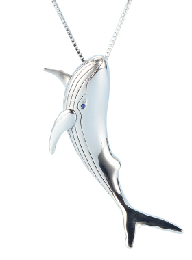 时间诗人鲸鱼项链925925银镂空