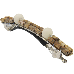 「来历不明/原创」手工发卡原石白玉菩提创意弹簧一字夹串珠头饰