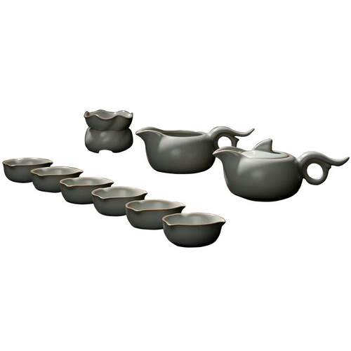 汝窑茶壶台湾冠杰汝瓷茶具内开片可养复古功夫陶瓷茶壶包邮