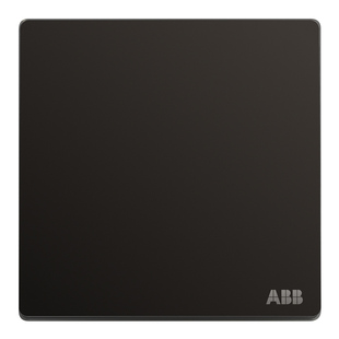 ABB开关插座轩致平面开关 星空黑无框86型单控双控开关墙壁面板