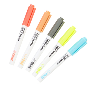 慕那美旗舰店 韩国monami进口布艺马克记号笔T恤帆布等材质涂鸦绘画儿童创意涂色速干不褪色Fabric Marker470