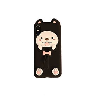 创意iPhoneX手机壳卡通xs红色7苹果x指环保护套卡通防摔挂绳8Plus