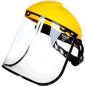 代尔塔101304头戴式防护面罩防化学飞溅冲击油烟打磨劳保透明面屏