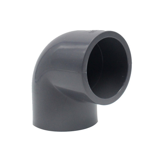 国标UPVC化工管件 upvc90度弯头 PVC-U直角弯头 深灰色耐酸碱腐蚀