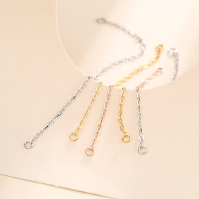 s925银项链延长链调节链手工材料
