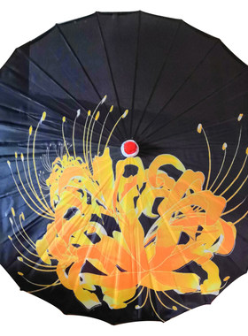 古典流苏伞黑色舞蹈汉服飘带伞