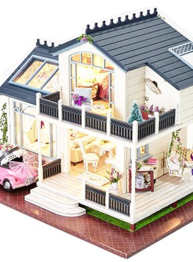DIY小屋大型别墅拼装木制礼物