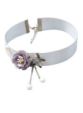 2020热卖叶子花朵珍珠个性首饰颈链公主时尚晚会轻奢女锁骨项链