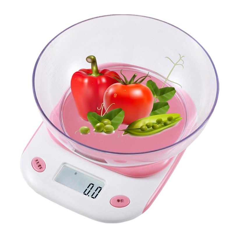家用厨房秤电子称0.1g小秤天平迷你食物称重克称5kg食品烘焙秤5kg