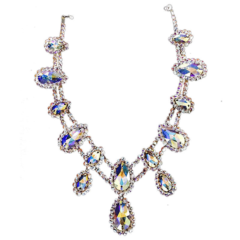 艾美舞服拉丁舞项链奥地利水晶闪亮奥钻舞蹈比赛专用配饰镶钻颈链