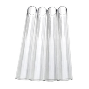 高透明亚克力管有机玻璃管透明空心管圆形桶现货法兰封底打孔螺纹