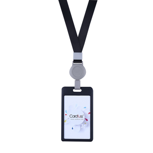 卡仕达滑盖式工牌套员工礼品厂牌挂牌工作证工作卡胸卡胸牌卡套定制防尘证件卡工号识别卡部配伸缩易拉扣挂绳