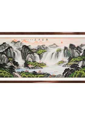 4米巨幅元宝山大堂丈二软裱国画