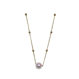 南珠阁 金豆豆 18K金AKOYA日本海水珍珠项链 链坠 阿古屋