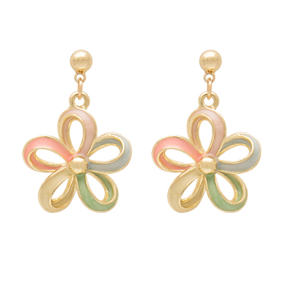 IPINK原创彩虹花朵耳饰