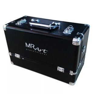 美发手提纹绣箱美容美甲工具箱大号多功能铝合金化妆箱多层收纳箱