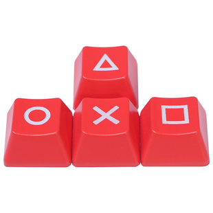 方向键上下左右ABS机械键盘个性透光键帽 r1高度 psp键帽 红黑PS4