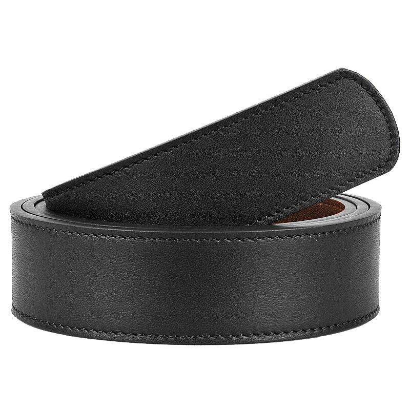 简约光面双面头层牛皮纯带身皮带