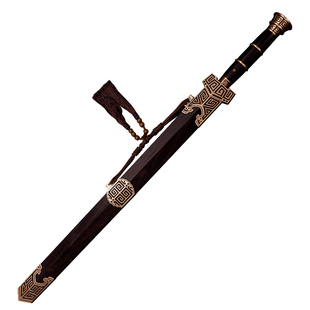 龙泉市泉字号宝剑楚王剑龙渊霸王剑纯铜八面汉剑花纹钢剑未开刃