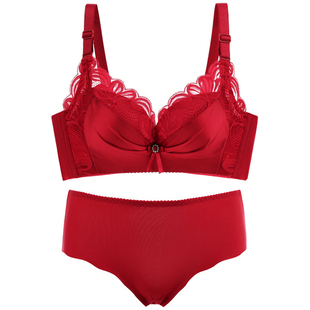 女士内衣套装无钢圈加厚款小胸聚拢薄款调整型集中性感文胸套装