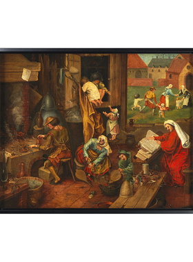 炼金术士 The Alchemist 勃鲁盖尔 Pieter Bruegel 尼德兰 油画