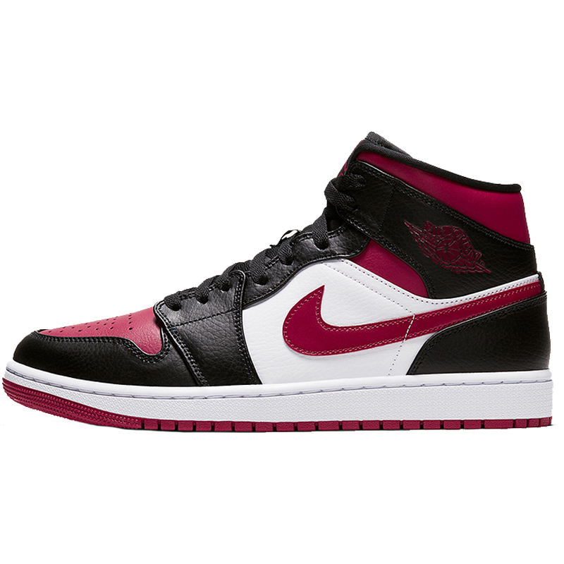 AIR JORDAN 1 Mid AJ1黑紫红脚趾黑红勾 554724-066 852542-100