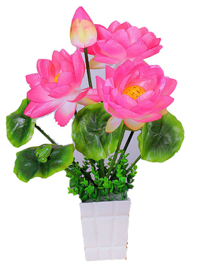 仿真睡莲供佛鱼缸假花