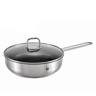 双立人Nova Plus煎锅/煎炒锅/牛排煎锅/不沾24CM 杜邦白金涂层