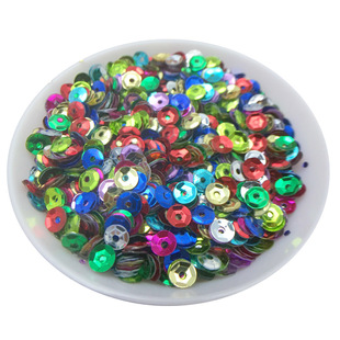 diy手工银底亮片珠片服装辅料材料包制作饰品配件4mm约1000片金色