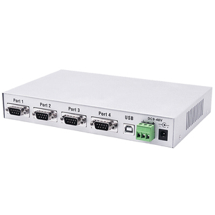 宇泰UT-860 usb转4串口 USB2.0转rs232转换器 4口集线器带电源 一路USB转4路232串口转换器多串口扩展