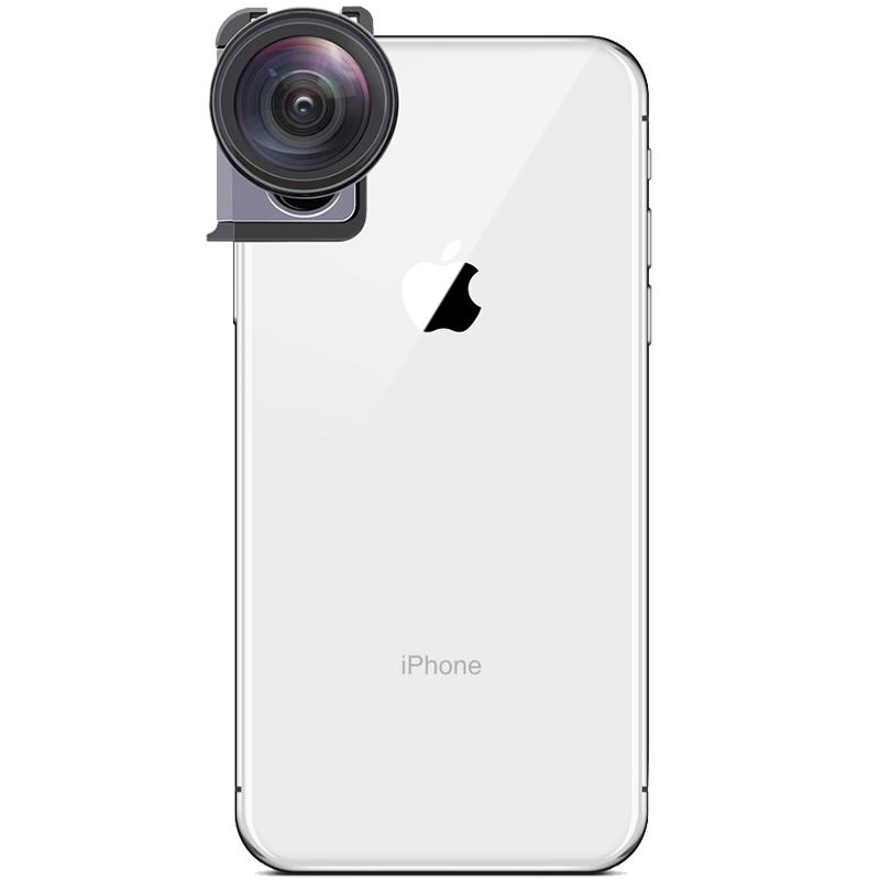 iphoneXS广角微距鱼眼偏光专用镜头连接器苹果XR金属夹子摄影装备