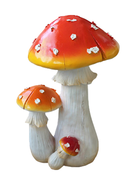 田园风树脂蘑菇阳台布置装饰摆件