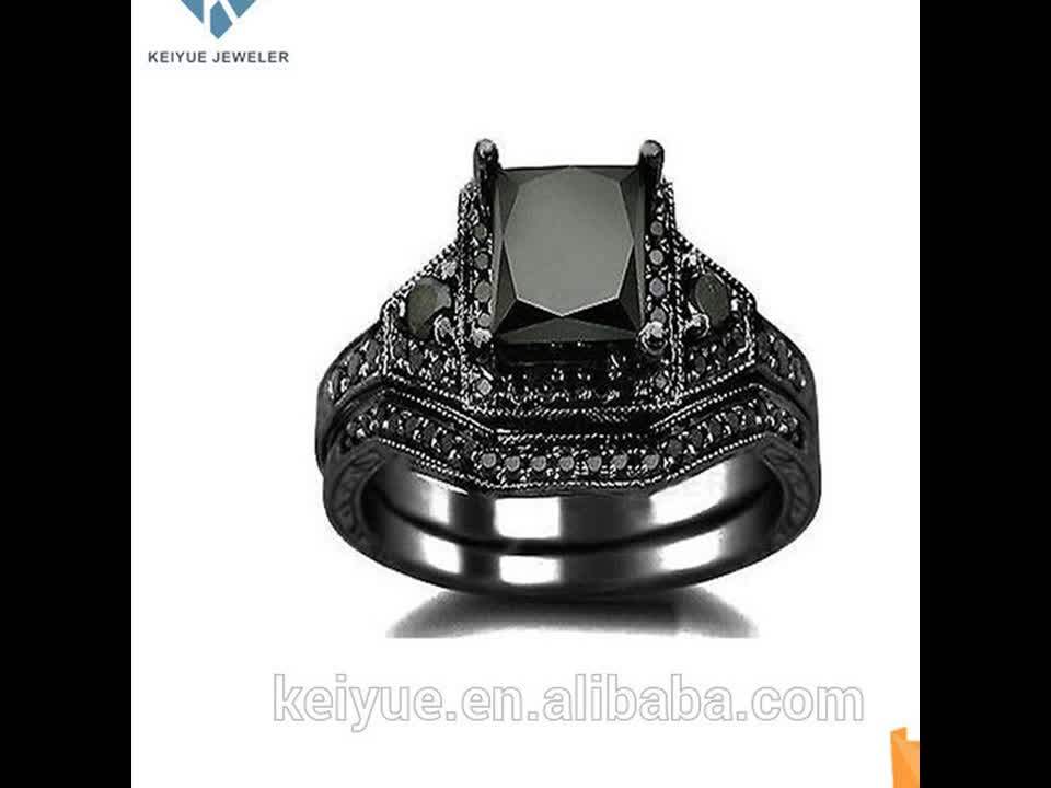 Wholesale Silver 8925 Ring Black Stone Ring For Men,Rings Men Buy