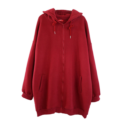 超大码加绒加厚卫衣女冬装