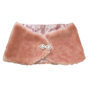 秋冬季婚礼新娘婚纱毛披肩礼服晚宴旗袍外搭姐妹裙伴娘毛披肩粉色