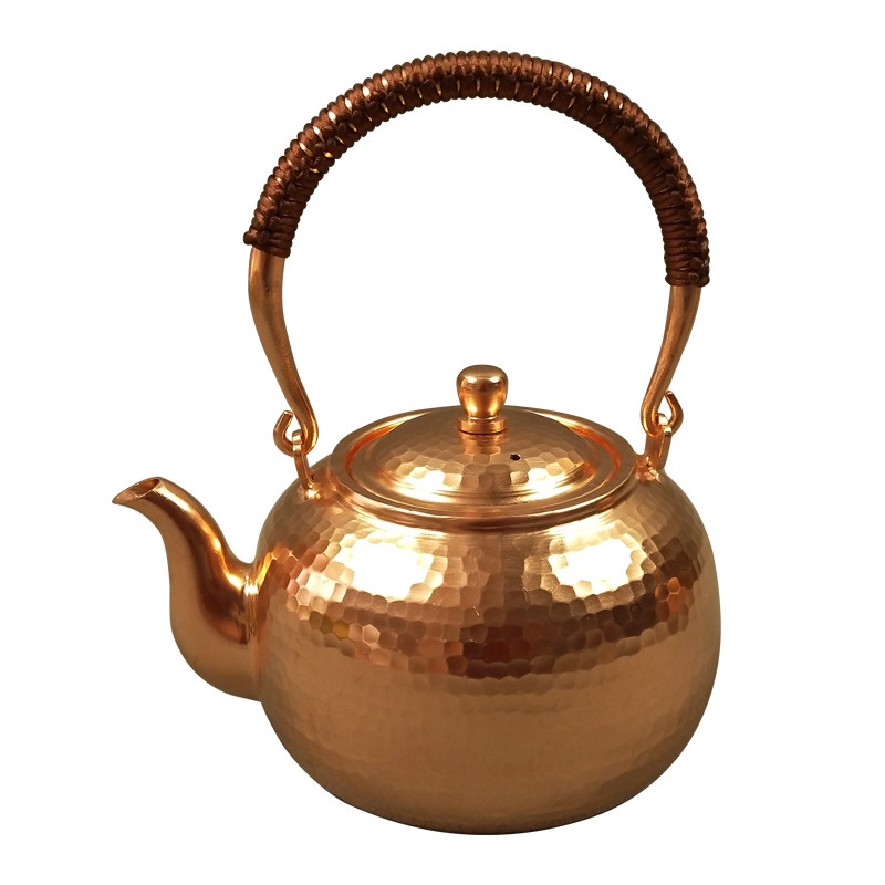 纯手工紫铜加厚茶炉烧水壶