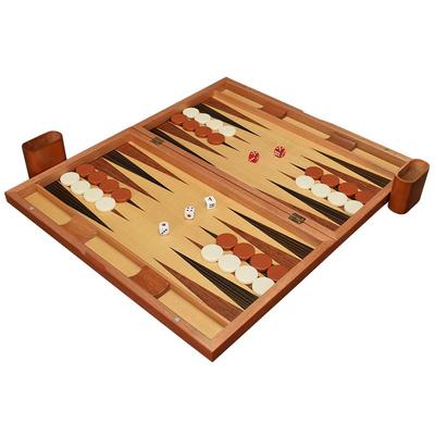 御圣西洋双陆棋木制经典百家乐套装木质棋盘套装多尺寸backgammon