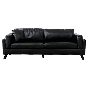 北欧小户型皮艺沙发创意组合客厅时尚小清新家具休闲简约黑皮现代