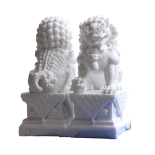 精雕石狮子一对家居工艺品迷你家居门口装饰摆件小号石狮工艺品
