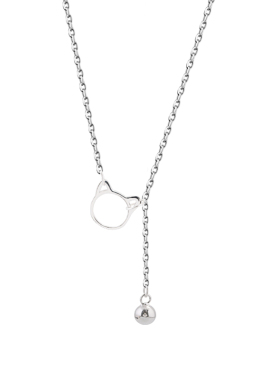 可爱软萌流苏猫咪铃铛女学生项链