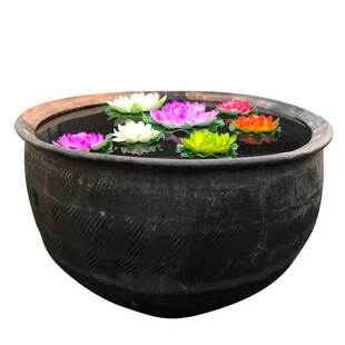 1米口径特大陶缸鱼缸睡莲缸荷花缸乌龟缸风水招财缸复古大花盆