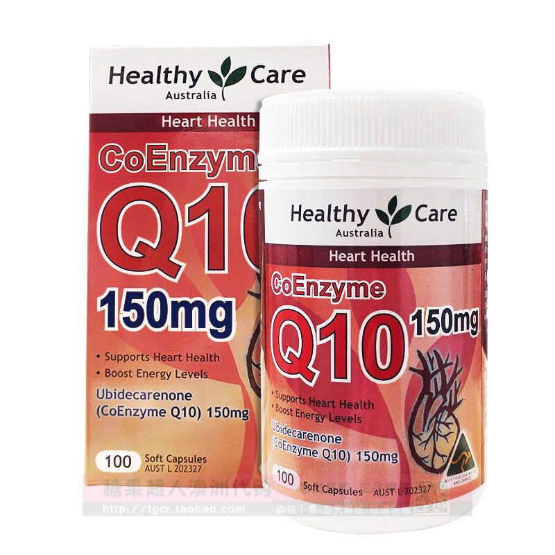 澳洲直邮 Healthy Care CO Q10辅酶 软胶囊150mg 100粒 心脏呵护