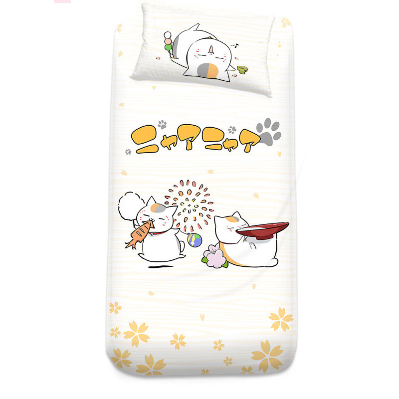 夏目 猫咪老师猫老师娘口三三动漫猫老师床单被套学生宿舍三件套