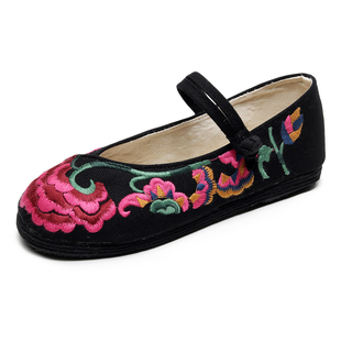 断码处理清仓益和轩绣花鞋 民族风老北京布鞋女鞋单鞋平底 低帮鞋