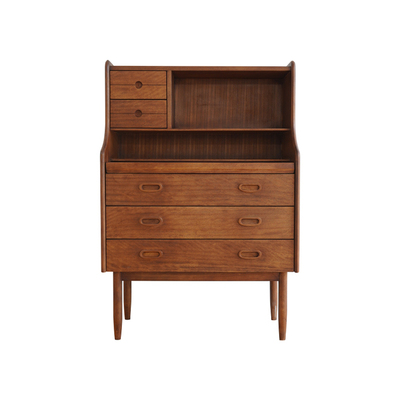 中古风实木樱桃写字台秘书柜书柜