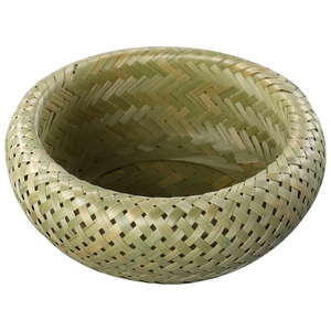 竹编馒头筐食品级果盘手工编织小篮子装水果竹编制品家用精编竹篮