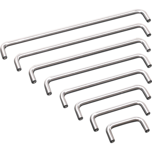 LS511抽屉圆形拉手 柜门门把手 304不锈钢橱柜孔距64mm80mm90mm